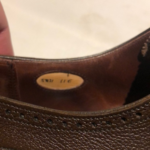 George Cleverley brown Pebble Grain oxfords Sz 12 - Picture 6 of 6